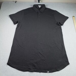 One Bone Polo Shirt Mens 1 Black Curved Hem Casual Short Sleeve The Biggest